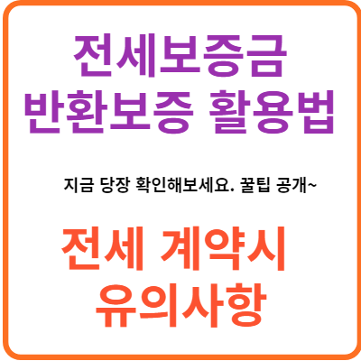 전세보증금 반환보증 활용