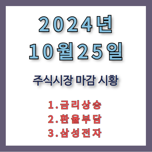 10월25일 마감시황